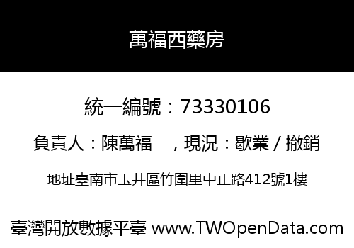 萬福西藥房