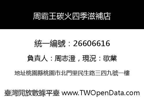 周霸王碳火四季滋補店