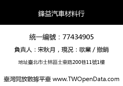 鋒益汽車材料行