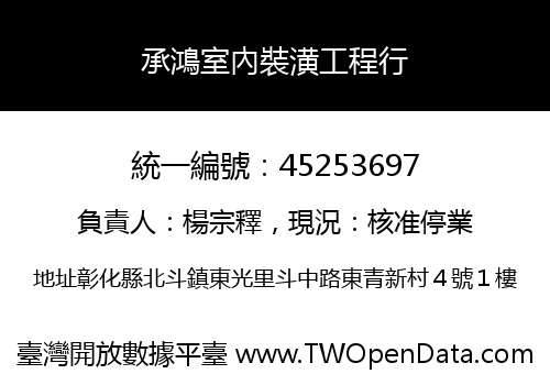 承鴻室內裝潢工程行