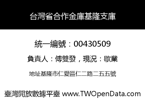 台灣省合作金庫基隆支庫