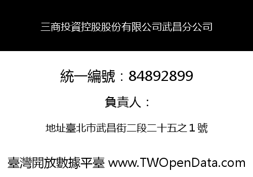 三商投資控股股份有限公司武昌分公司