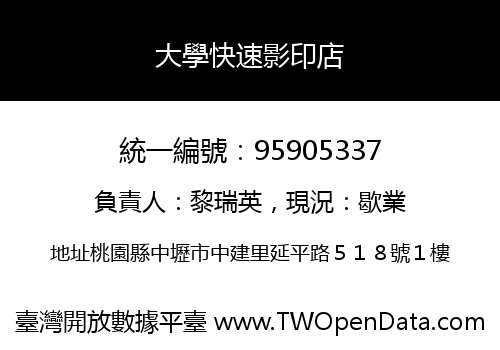 大學快速影印店