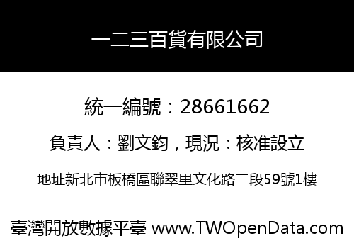 一二三百貨有限公司