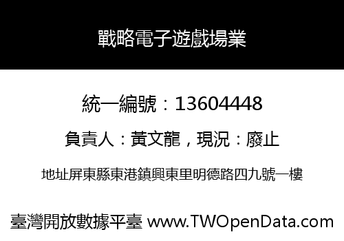 戰略電子遊戲場業