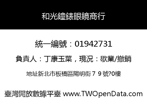 和光鐘錶眼鏡商行