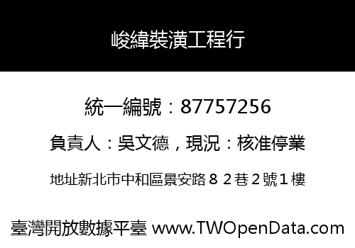 峻緯裝潢工程行