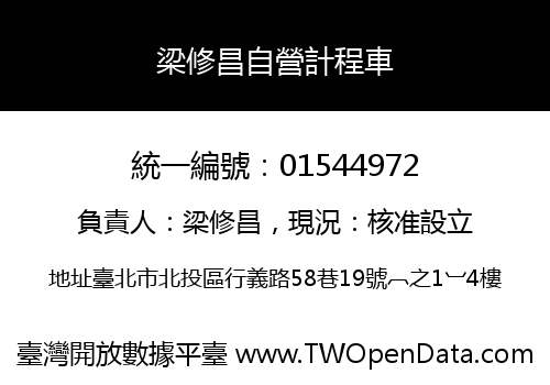 梁修昌自營計程車