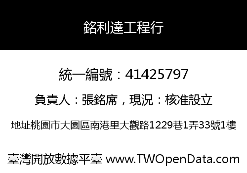 銘利達工程行