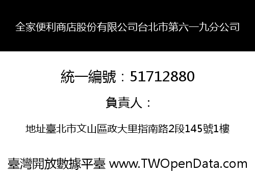 全家便利商店股份有限公司台北市第六一九分公司