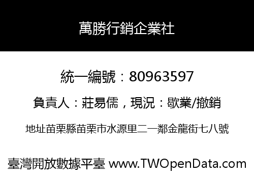 萬勝行銷企業社