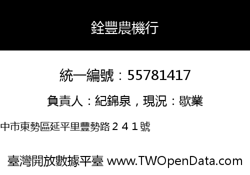 銓豐農機行