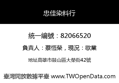 忠佳染料行