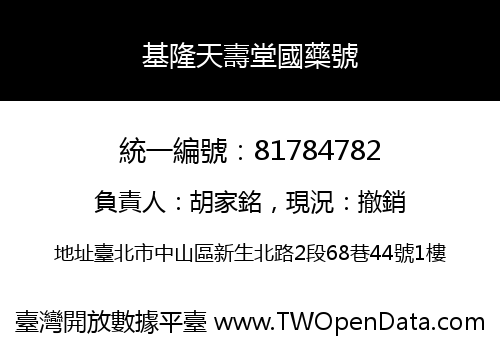 基隆天壽堂國藥號