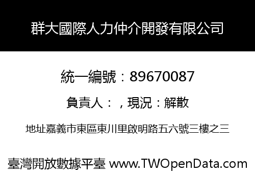 群大國際人力仲介開發有限公司