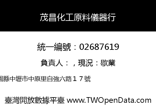 茂昌化工原料儀器行