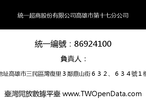 統一超商股份有限公司高雄巿第十七分公司