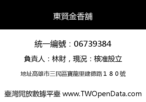 東賢金香舖