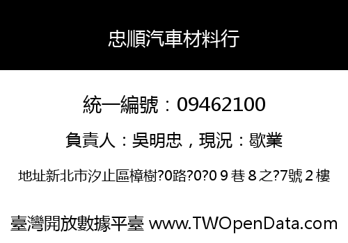 忠順汽車材料行