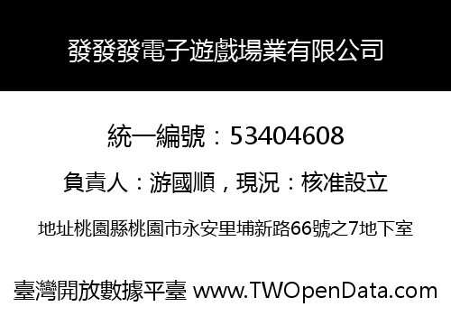 發發發電子遊戲場業有限公司