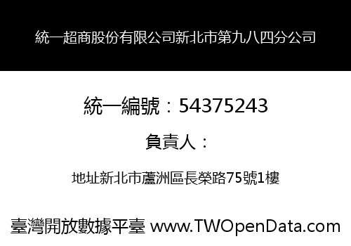 統一超商股份有限公司新北市第九八四分公司