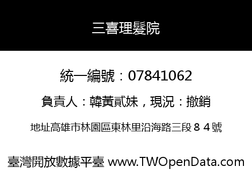 三喜理髮院