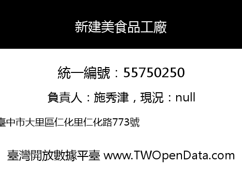 新建美食品工廠