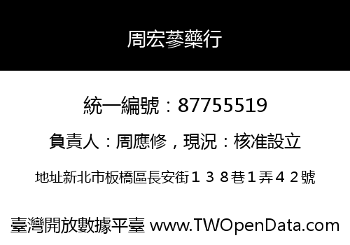 周宏蔘藥行