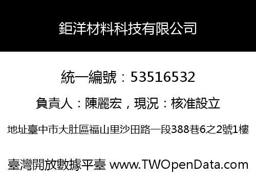 鉅洋材料科技有限公司