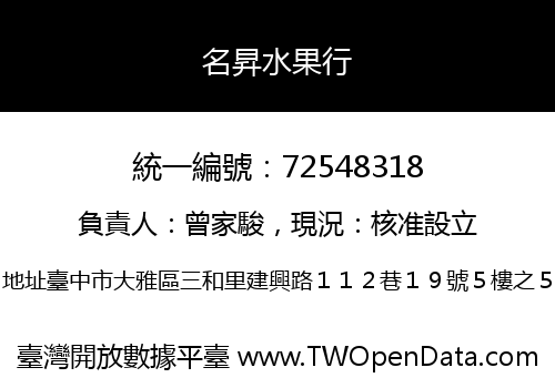 名昇水果行