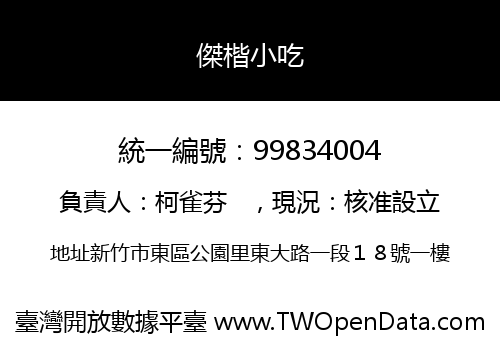 傑楷小吃