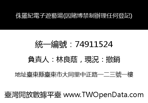 侏羅紀電子遊藝場(因賭博禁制辦理任何登記)