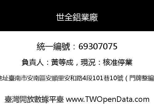 世全鋁業廠