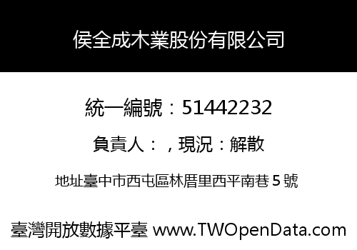 侯全成木業股份有限公司