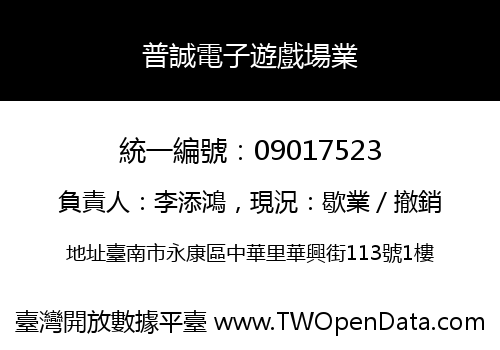 普誠電子遊戲場業