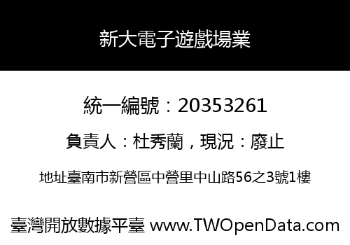 新大電子遊戲場業