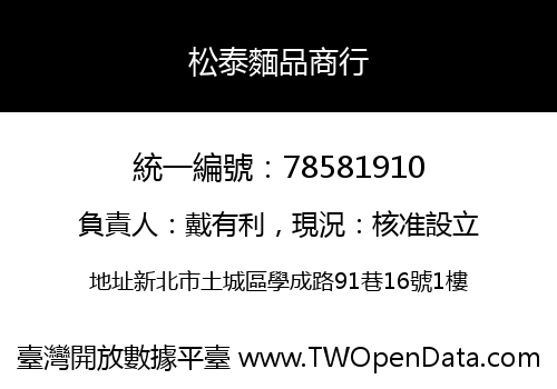 松泰麵品商行