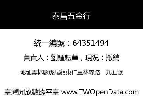 泰昌五金行
