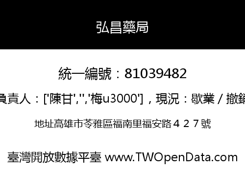 弘昌藥局