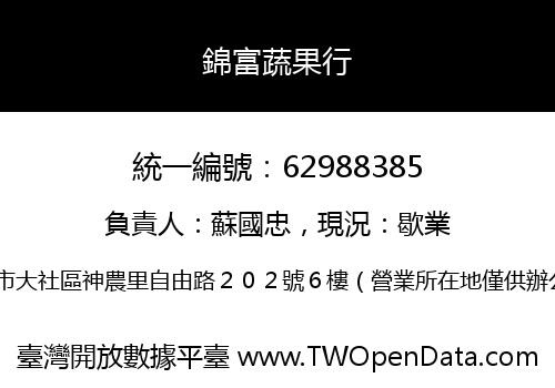 錦富蔬果行