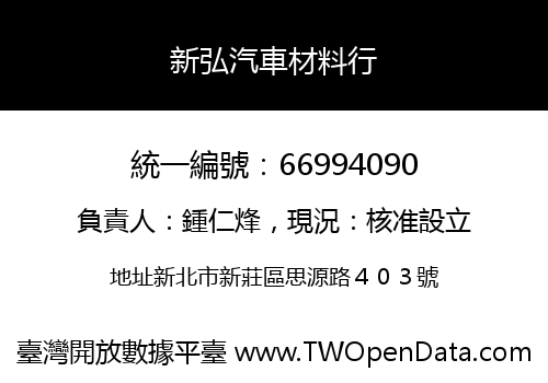 新弘汽車材料行