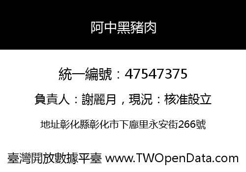 阿中黑豬肉
