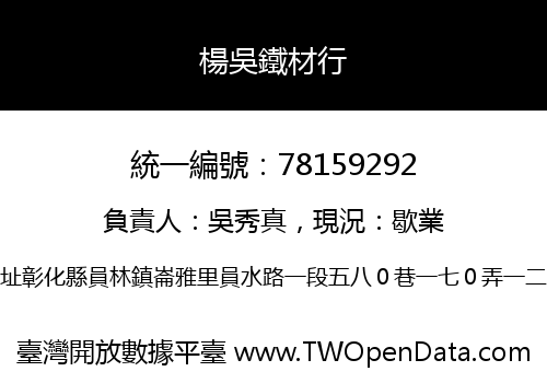楊吳鐵材行