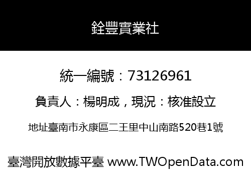 銓豐實業社
