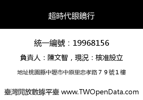 超時代眼鏡行