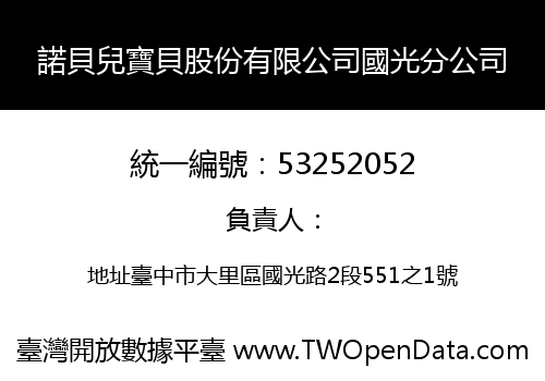 諾貝兒寶貝股份有限公司國光分公司
