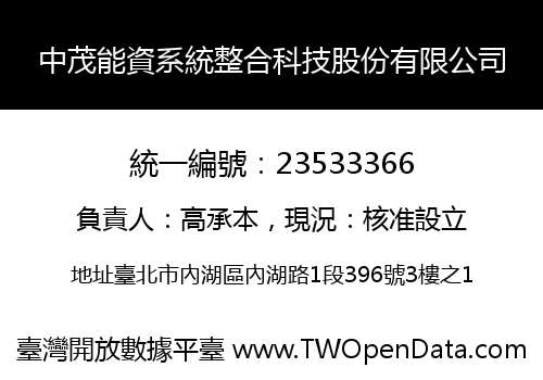 中茂能資系統整合科技股份有限公司