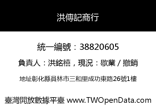 洪傳記商行