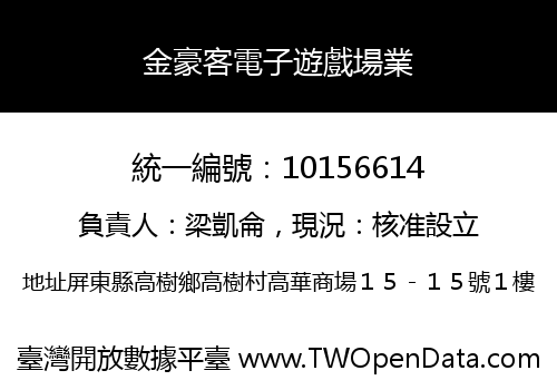 金豪客電子遊戲場業