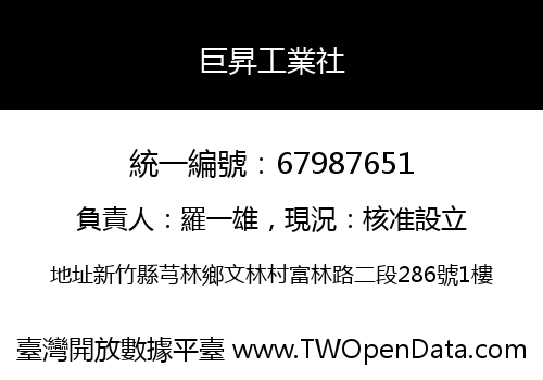 巨昇工業社